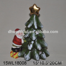 Novel design ceramic christmas ornaments of santa and tree